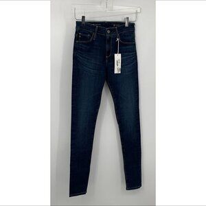 AG Farrah Skinny high-rise dark wash blue denim jeans ankle king ankle new 24